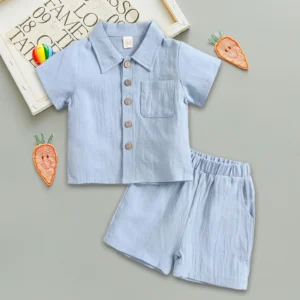 Kids Toddler Baby Girls Spring Summer Cotton Solid Print Short Sleeve Shirts Shorts Outfits Suit Clothes Children's Clothing Set