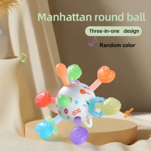 Baby jelly ball teal toy fruit round ball player grab ball rattle sound toy